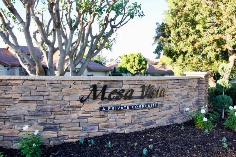 The entrance to the Mesa Vista South private community in San Juan Capistrano