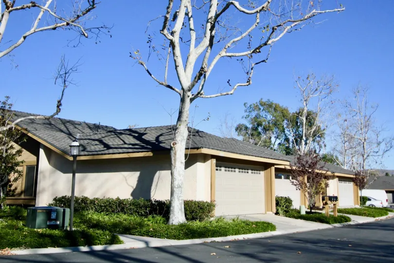 Road and houses in Mission Point in San Juan Capistrano, CA