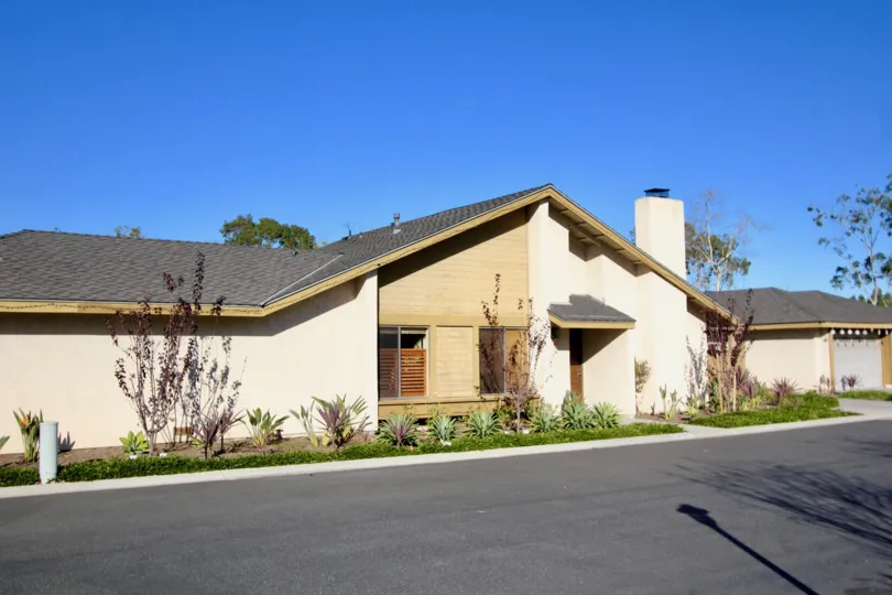 Road and home in Mission Point in San Juan Capistrano, CA