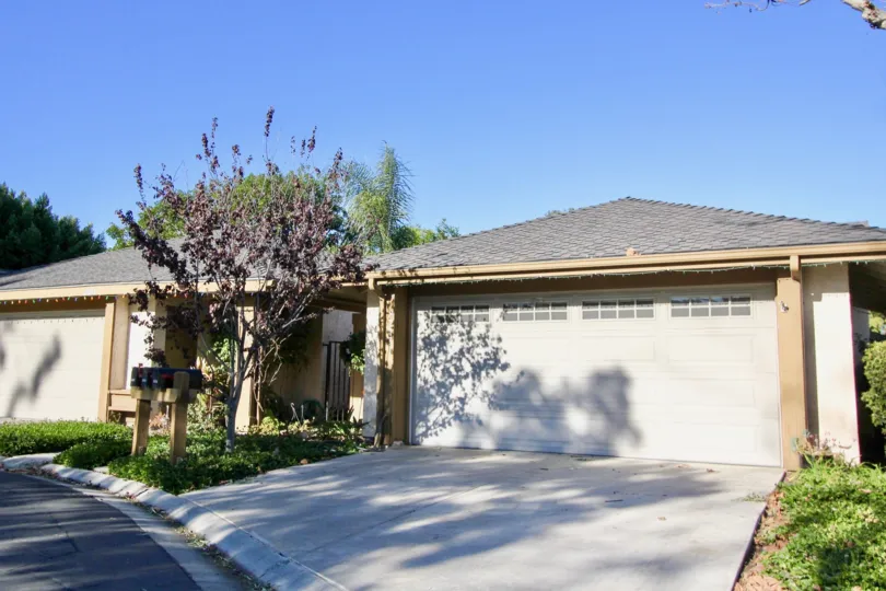 Enclosed garages in the Mission Point community of San Juan Capistrano, California.