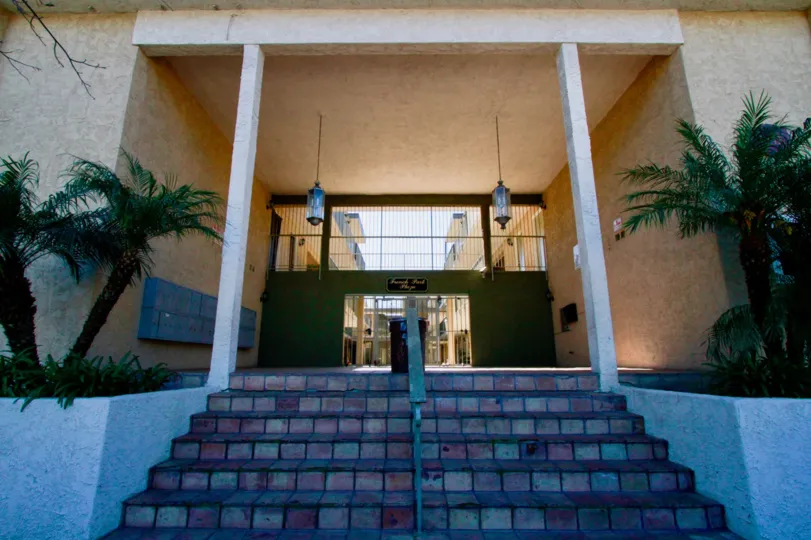 French Park Condos House Building Front View of Beautiful Location at Santa Ana city in Califorina