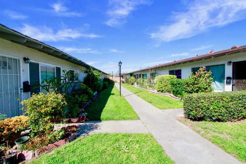 The homes in the Garden villas is very beautiful. The houses are row position with lawn, trees, plants and nature atmosphere.