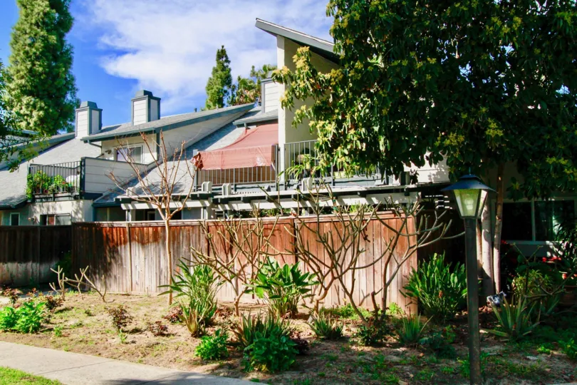 A beautiful day in the Mountain View with a garden under maintenance.