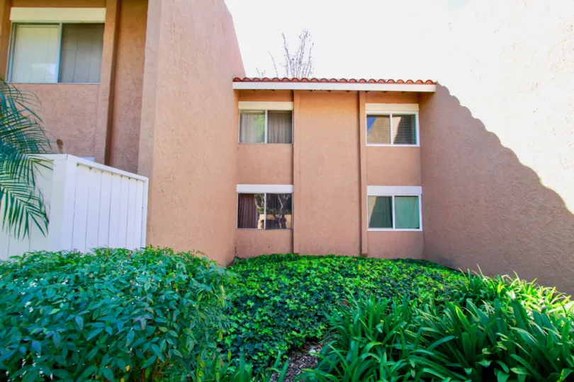 Back side to the villa in South Coast villas has full of bushes which is in green