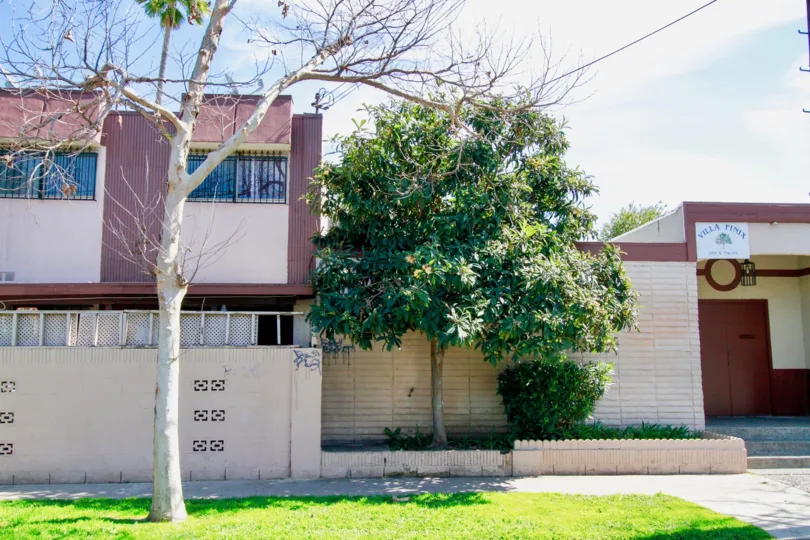A sunny day in the villa fenix is very pleasant and also with trees and plants. with lawn.