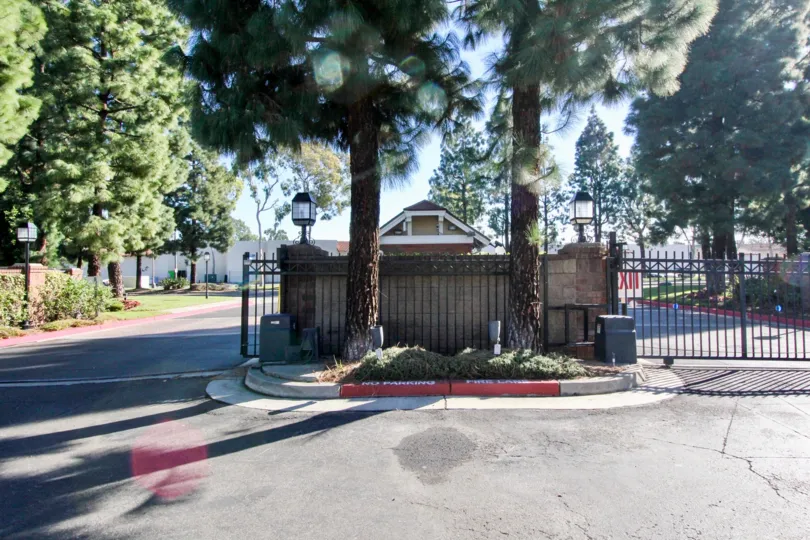 A beautiful day in Stanton, California at the Crosspointe Village square