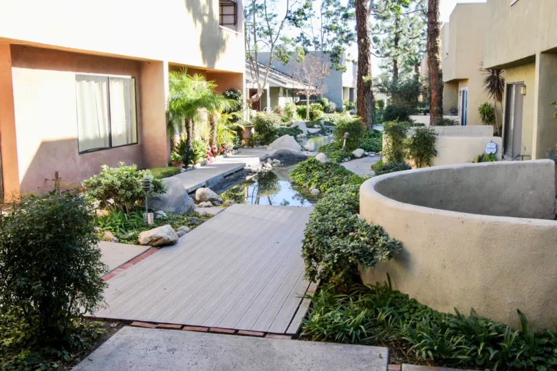 Beautiful stream in the Pine Creek community of Stanton, CA