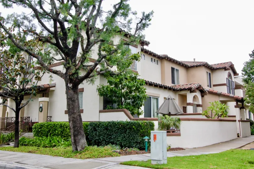 Green landscaping in the Orchards community in Tustin, California.