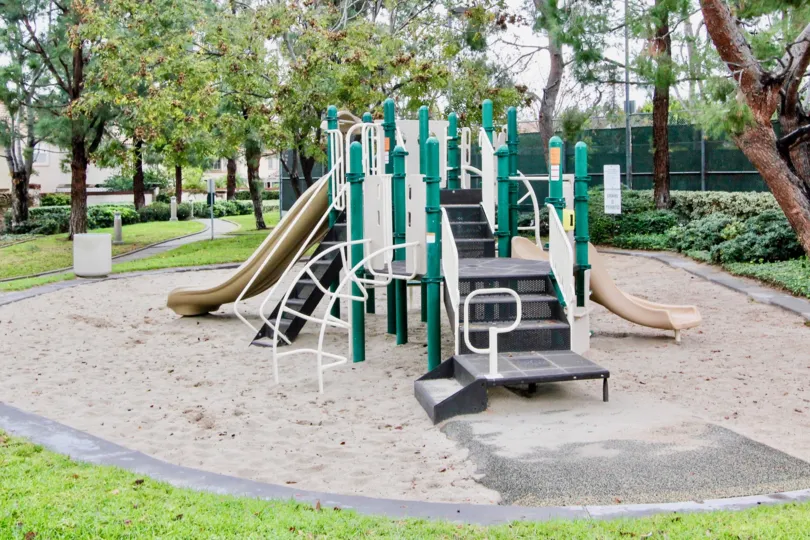 The playground located in Orchards Community in Tustin, California. Slides and climbing apparatus available.