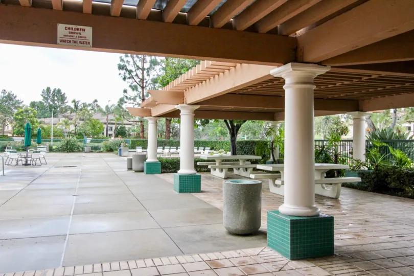 Open and attractive common area with recreational amenities at the Orchards