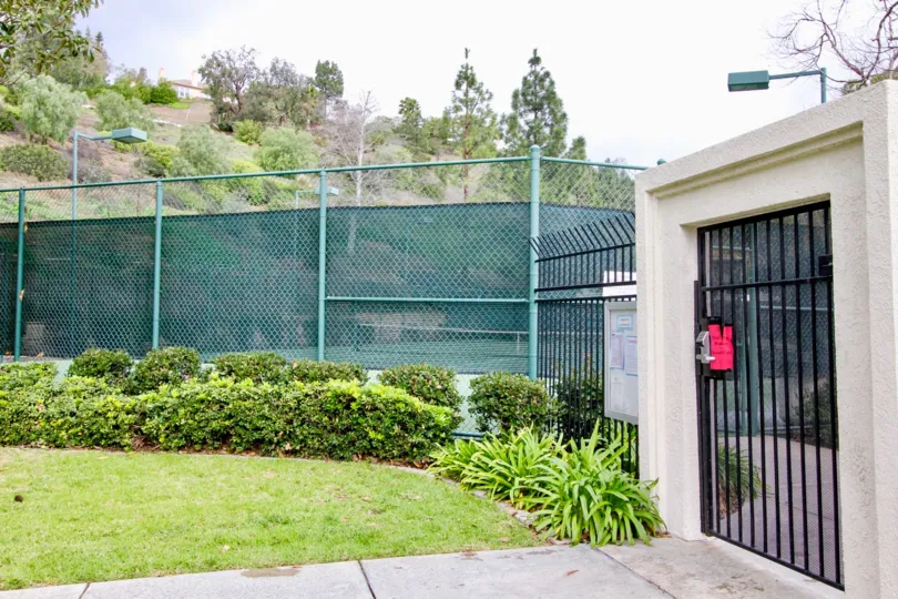 This is a picture of a community Tennis Court in Yorba Linda, CA