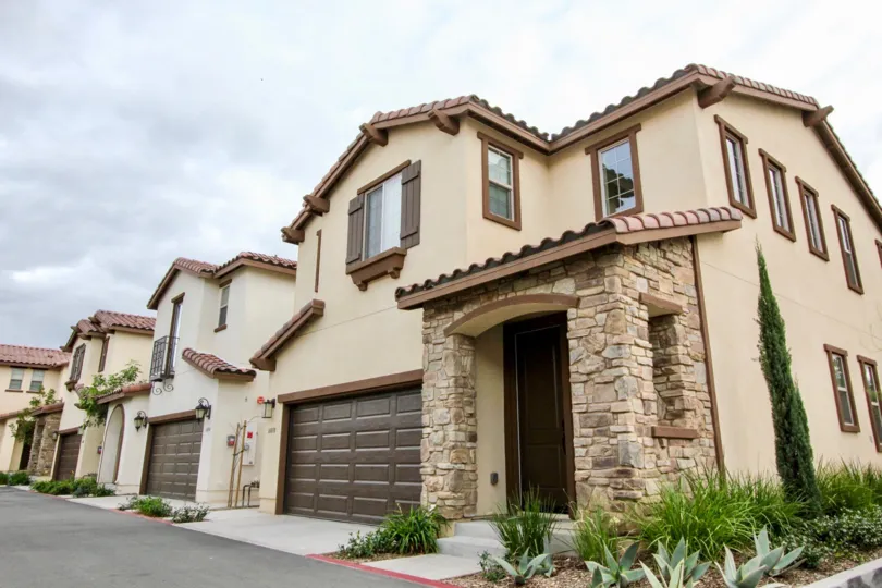 An overcast day on Rose Court in Yorba Linda, California