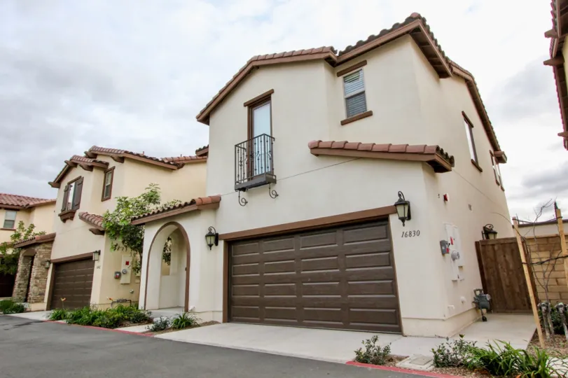 A cloudy day in Yorba Linda, California in the suburbs