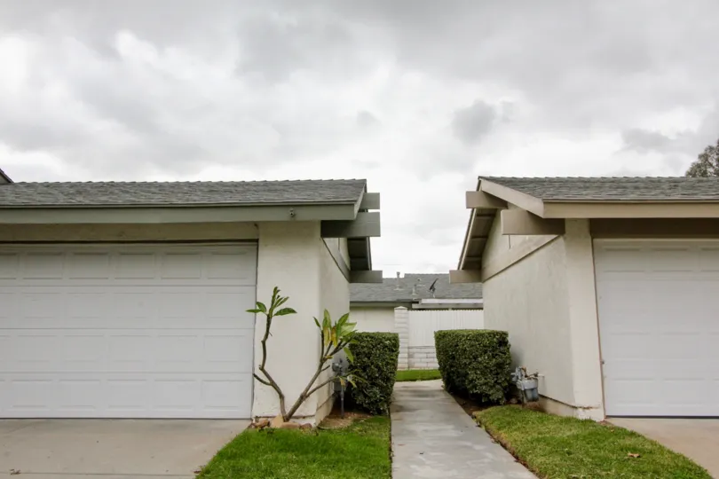 An overcast day in the Woodgate community of Yorba Linda, California
