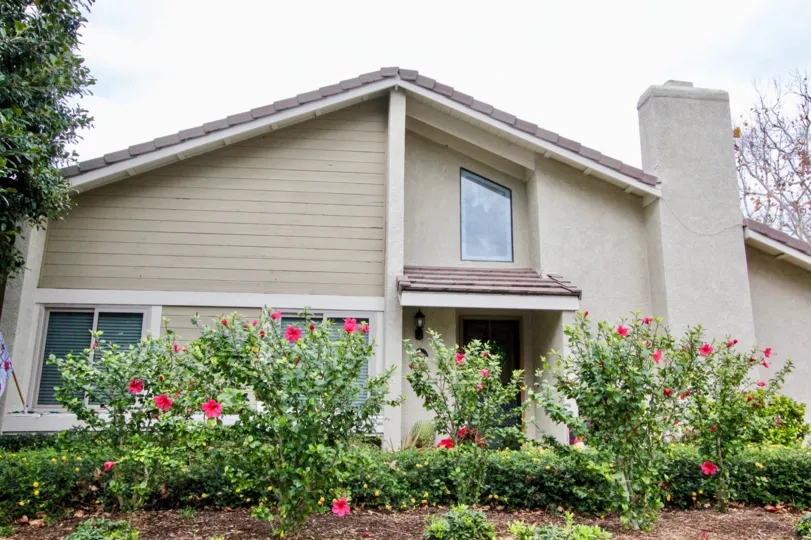 This is the picture of some shrubs in front of a house in Yorba Linda, CA