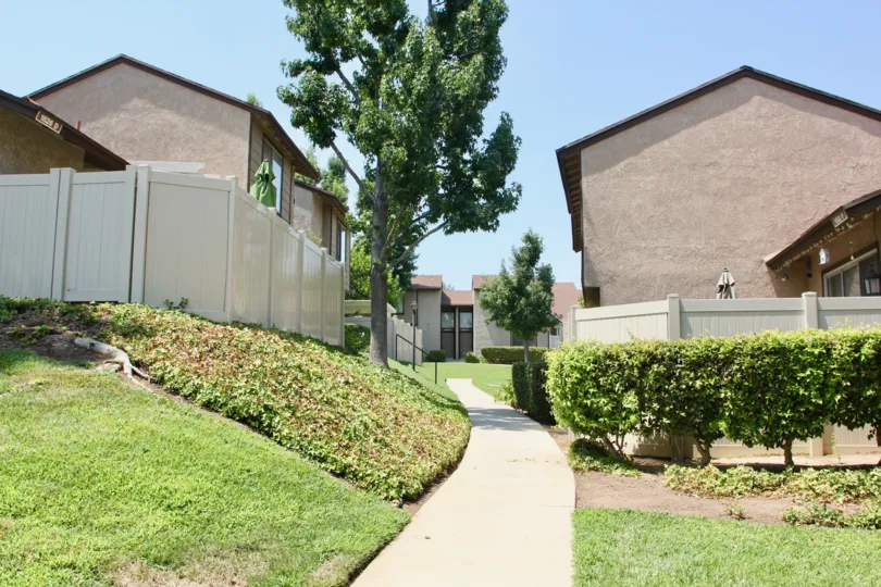 Laurelwood corona California triangle shaped roofing at both sides of tall adds beauty to the scene