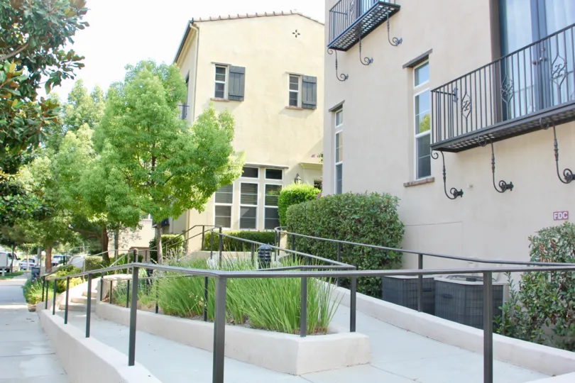 A close look at the finishing of Apartment buildings at Market Street, Corona, California
