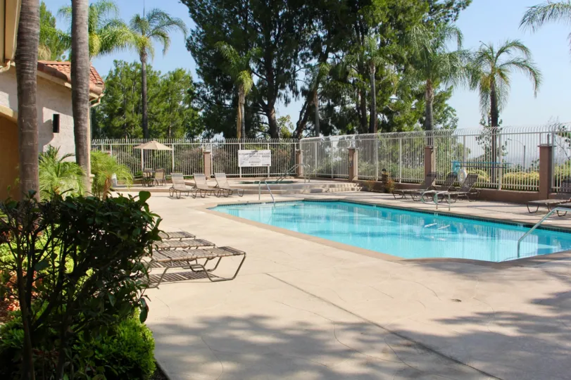 Amazingly cool gated Sage Canyon's swimming pool, Corona, California