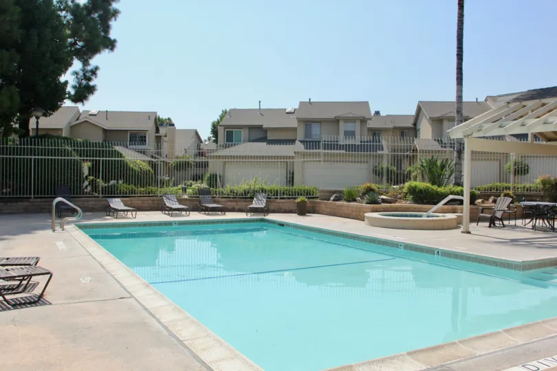 Beautiful pool of Santiago in the serene Corona city, California