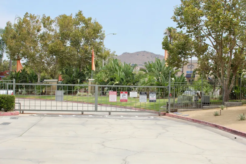 A close view of Sienna's iconic gated community, Corona, California