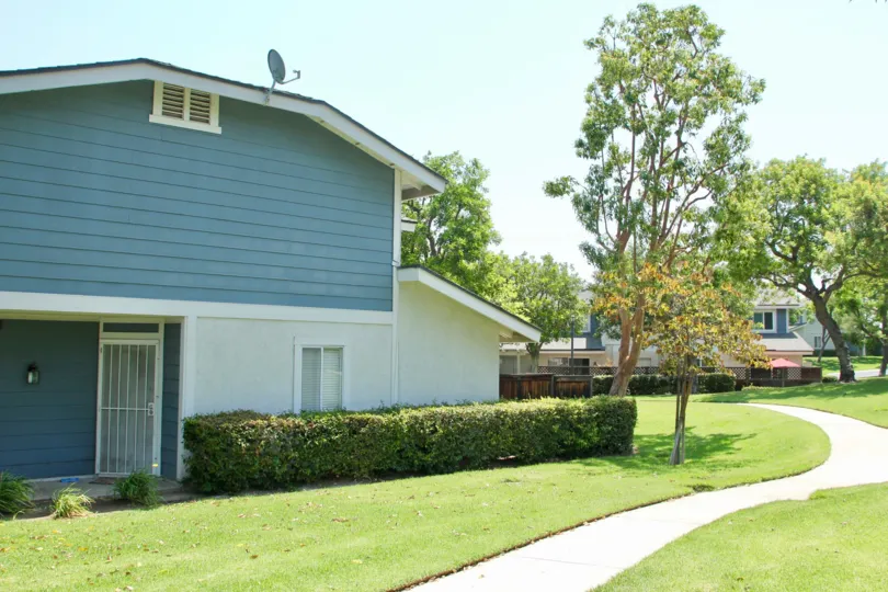dish antenna is placed at the top of the house and door is locked