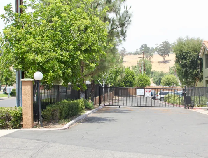 Smokey view of private gate and parking at Lido at Lakeshore