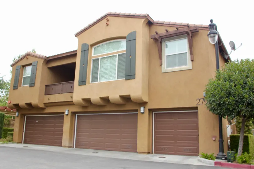 Promontory Pointe moreno valley California biscuit colored building with limited windows in top and lights