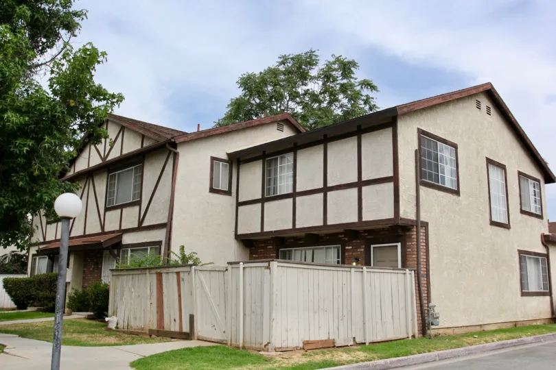 Woodland Villas moreno valley California stripe shaped building model and modern window adds beauty to the scene
