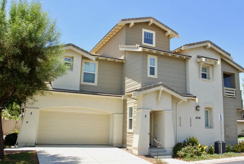 A beautiful morning in Murrieta, California the green trees emphasizing the beauty of this home in Amberwalk at Ivy Community.