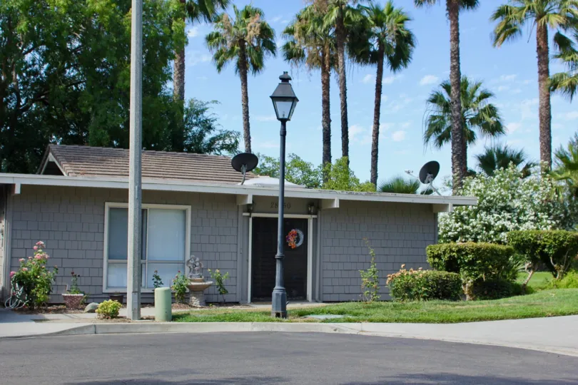 Arroyo Viejo II murrieta California small building blocks with cutely arranged tall trucked trees