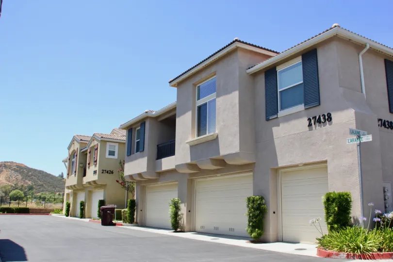 A street in the North Oaks community on a sunny day.