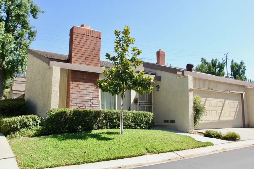 Bright and Sunny day outside of Crest View Estates in Riverside, California.