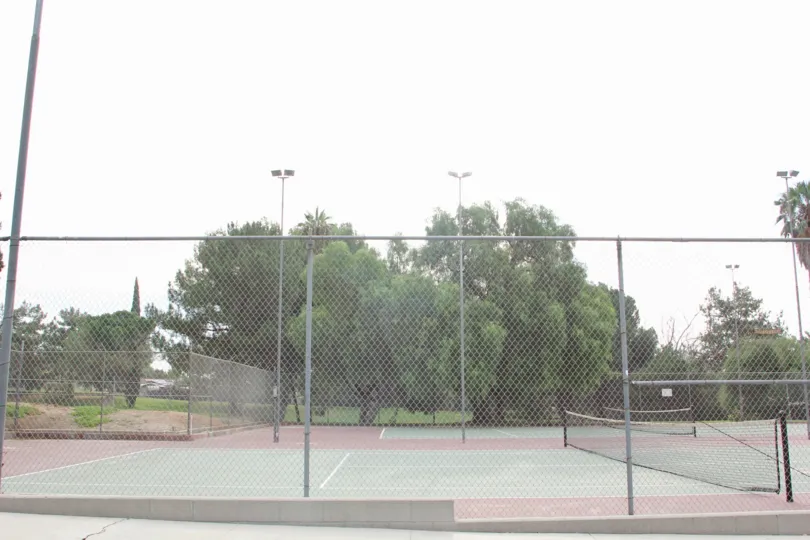 A look at the tennis court facility at Jurupa Hills Country Club, Riverside, California