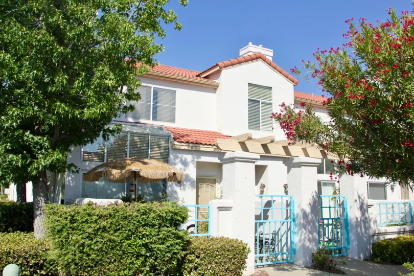 A bright day in Temecula, CA at the home in the Rancho Del Mar community.
