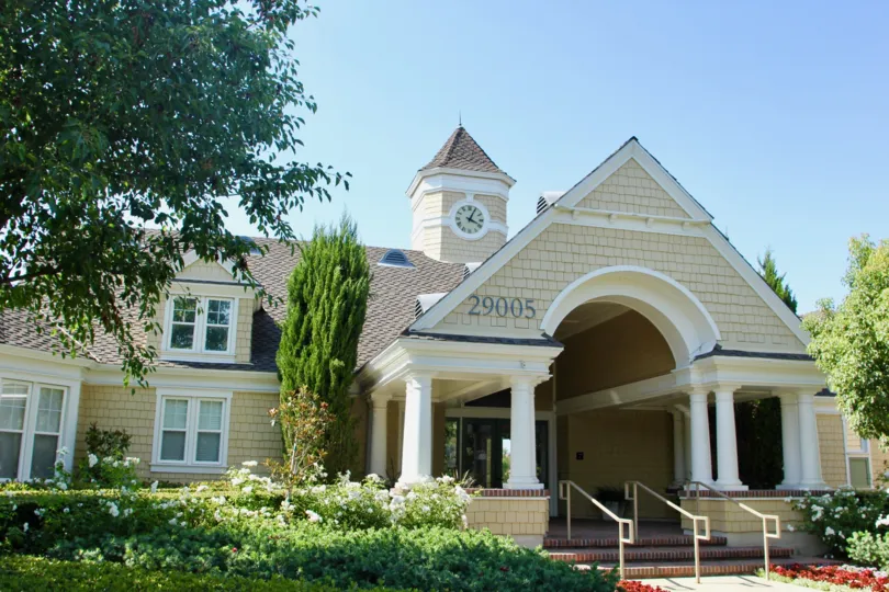 Clocktower over the entrance to one of the homes at Savannah at Harveston