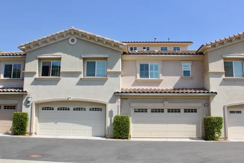 Savannah at Harveston temecula California with modern shade windows in top and closed type blocks in down floor