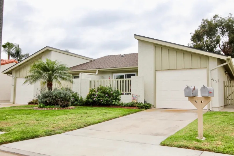 An alta Mira home with an angled roof located in Carlsbad CA