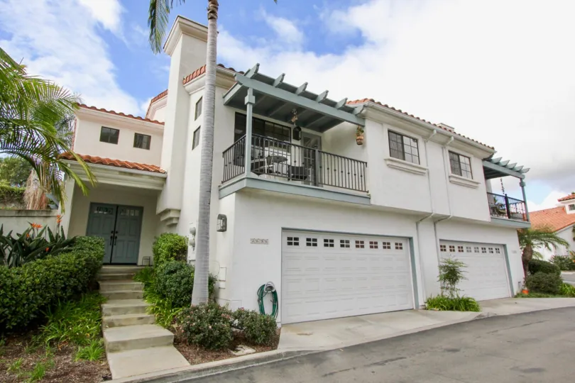 Chic exterior design of the Bel Azure community in Carlsbad, California.