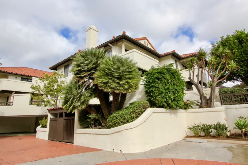 Amazing looking trees in a cloudy day at Carlsbad Beach Villas