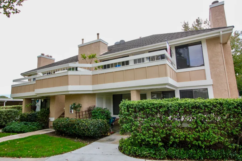 beautiful house on an overcast day at Carlsbad Crest California