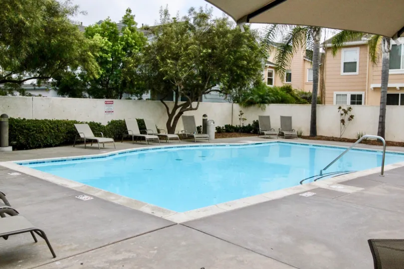Nice Swimming pool in between villas in Cherry Tree Walk in Carlsbad