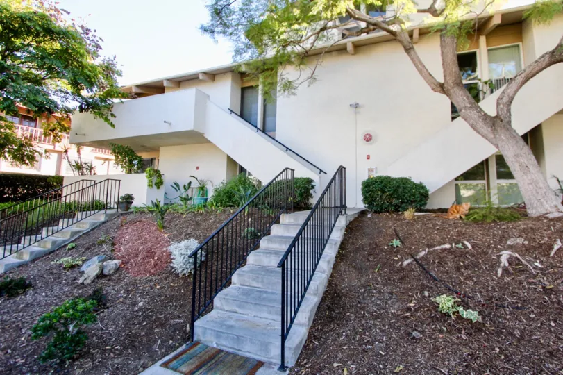 Two diverging stairways in the Flave La Costa community of Carlsbad, CA