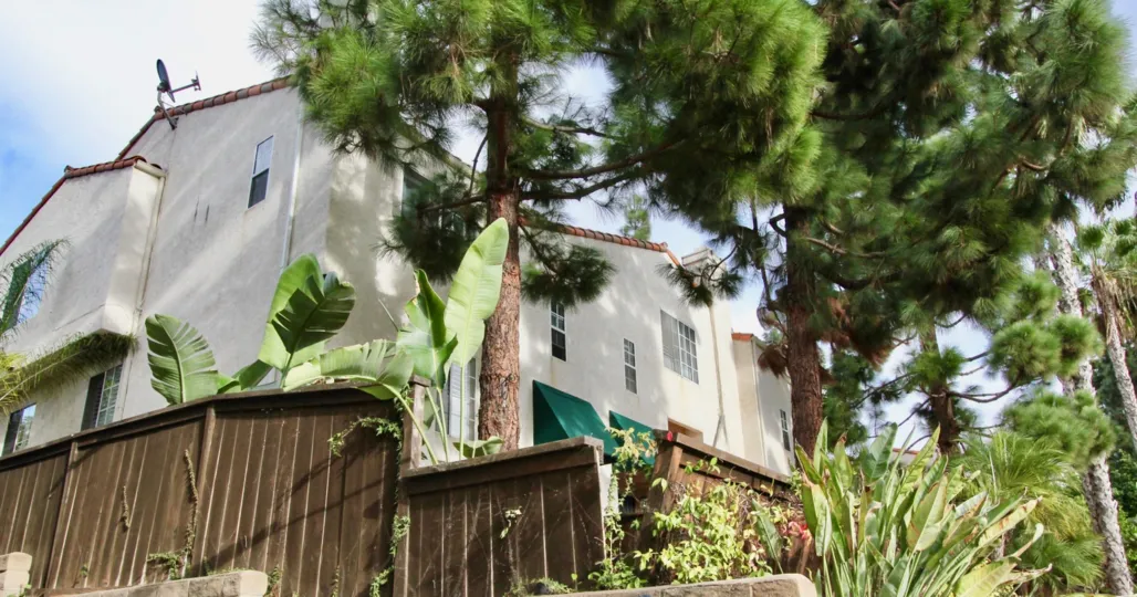 some trees and plants around the house in Meadow Villas