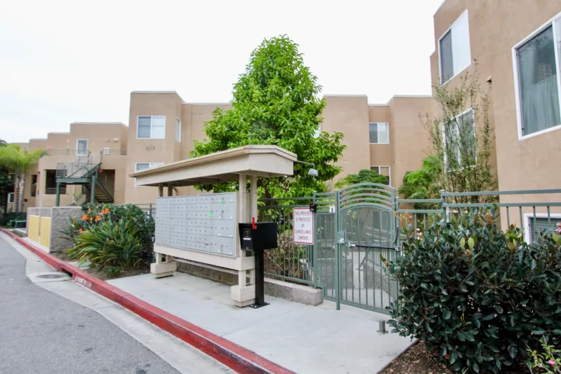 Conveniently located mailbox bank for residents of Ocean Pointe apartments in Carlsbad, California