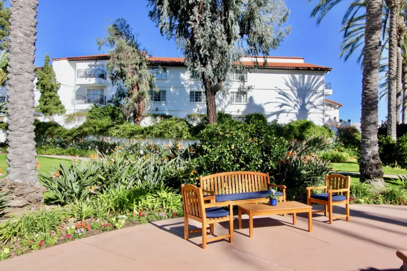Beautiful sitout area with trees and gardens beside a villa in Omni La Costa Resort & Spa of Carlsbad
