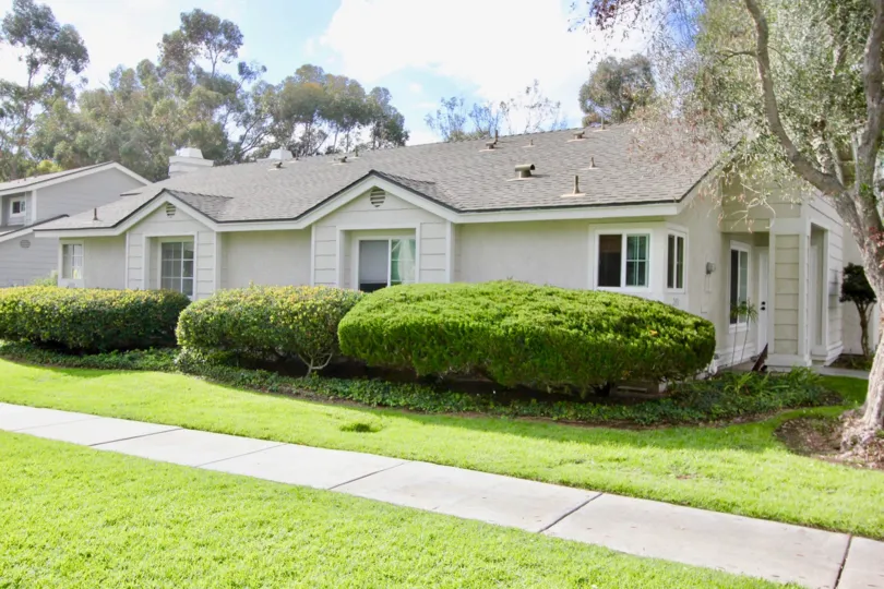 Lush greenery at the Crest apartments, Carlsbad, California