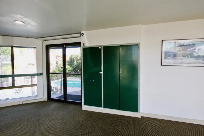 An inside transparent view of Tres Verde community center