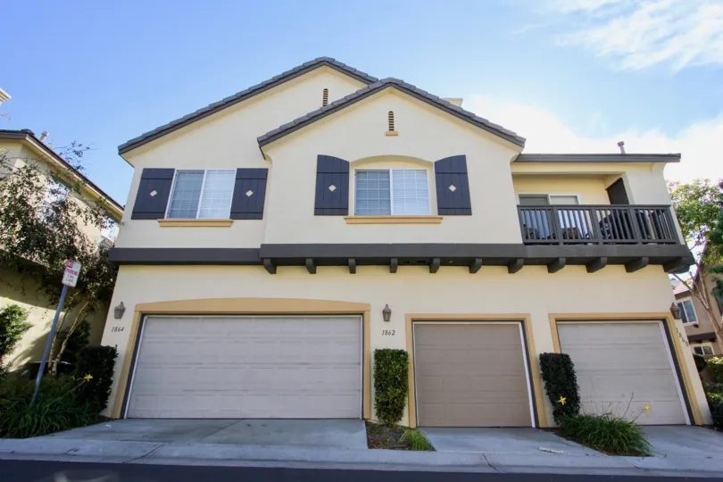 Two story town home building located at Bellerne Chateaux in Chula Vista CA