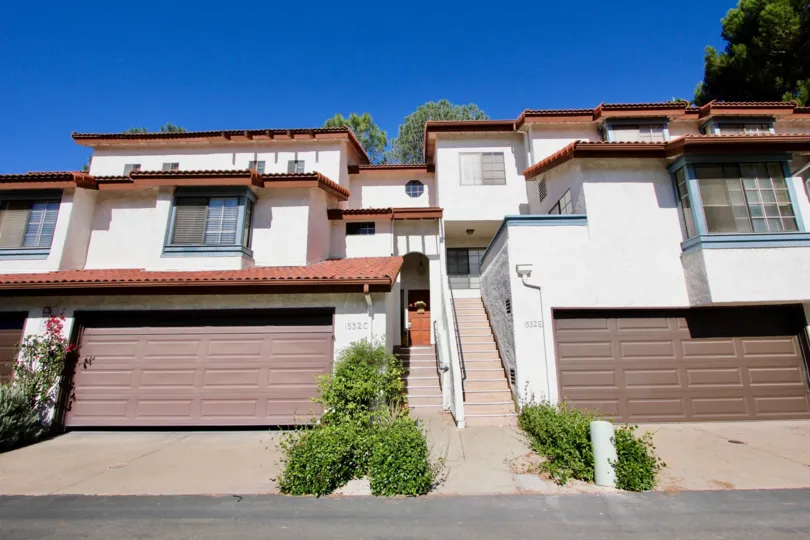 front view of charter point chula vista in california, street view of garage