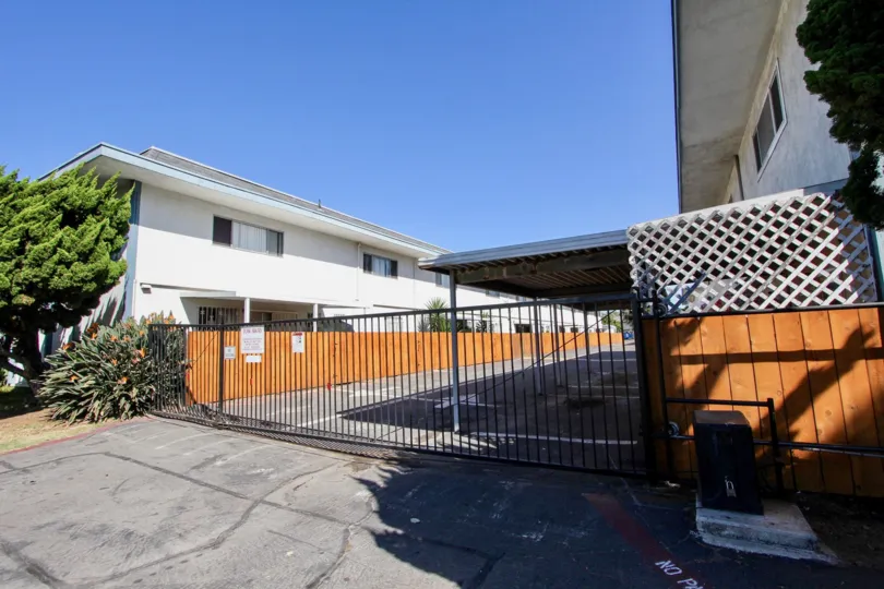 Gated entry at Chula Vista Townhomes in Chula Vista, CA